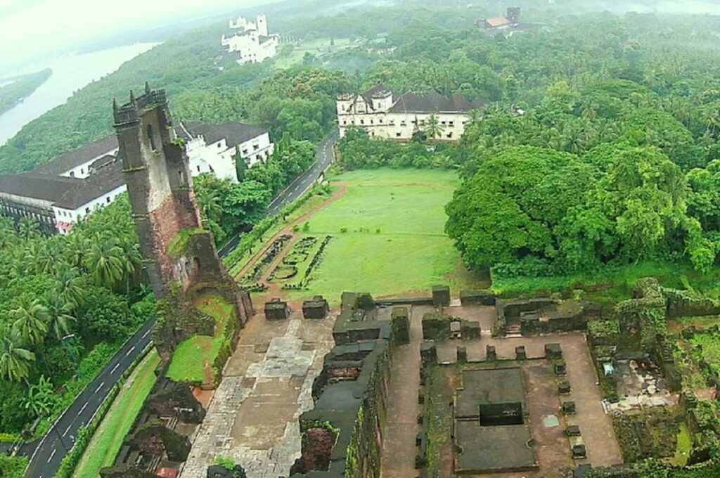 ruins in old goa